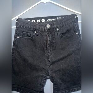 Black Denim Shorts